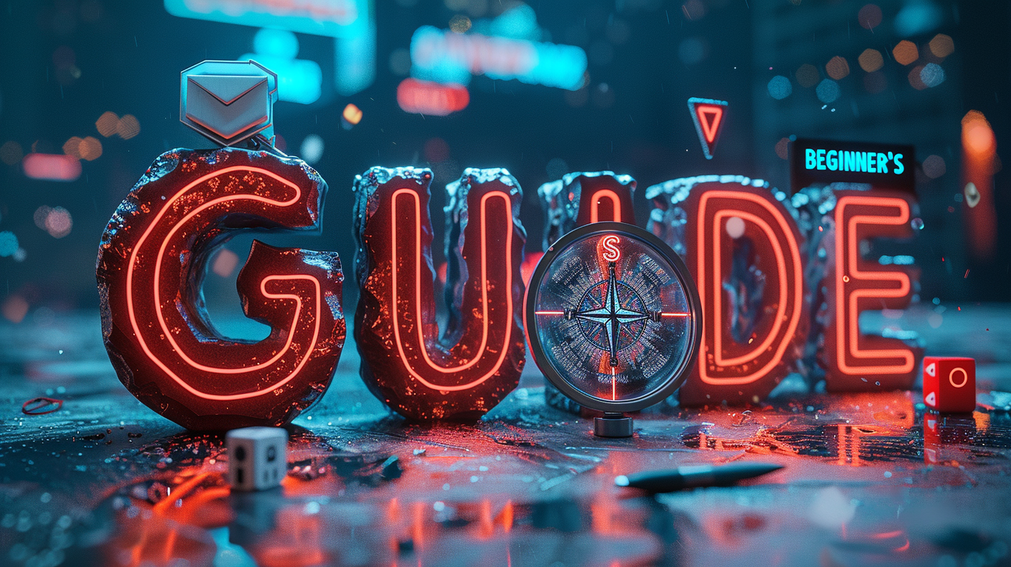 UserSearch beginner guide concept with digital compass and data nodes