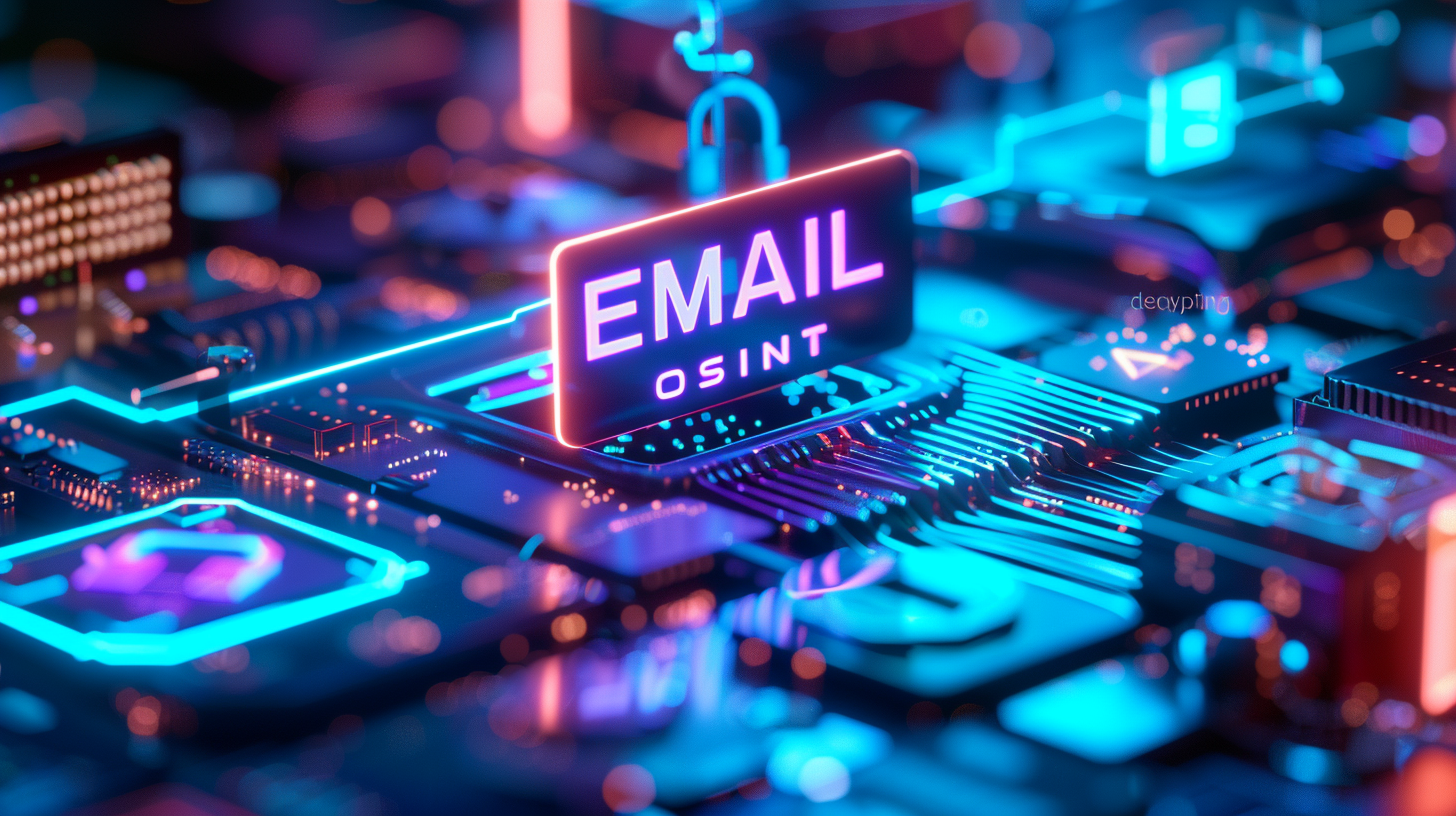 Email Attribution OSINT concept showing identity verification process