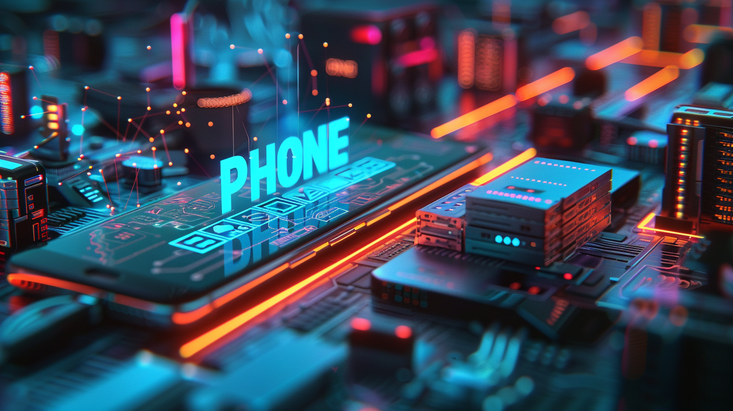 Reverse Phone OSINT bridge concept connecting smartphone to file folders