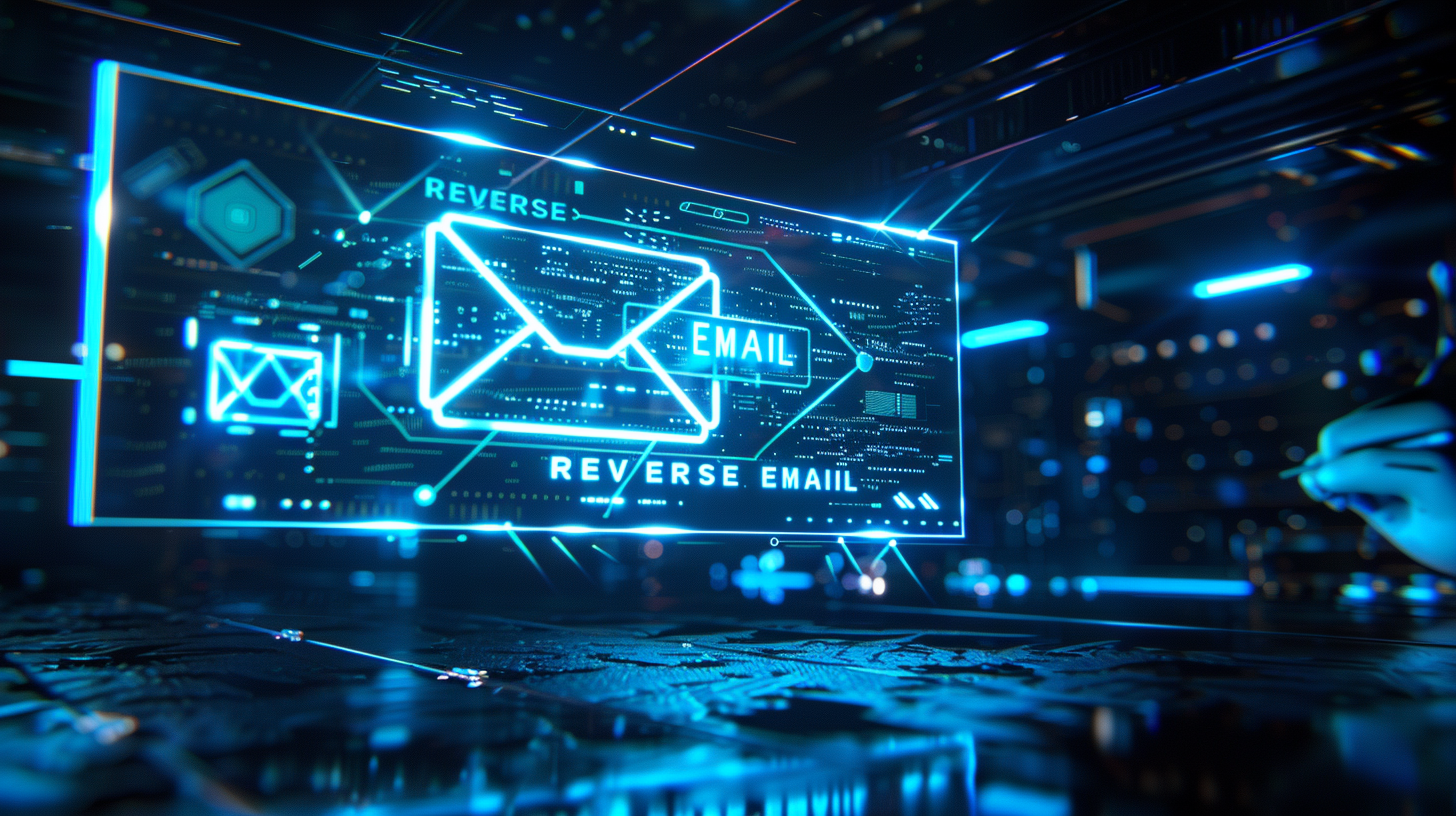 Reverse Email OSINT tracing concept connecting email to identity